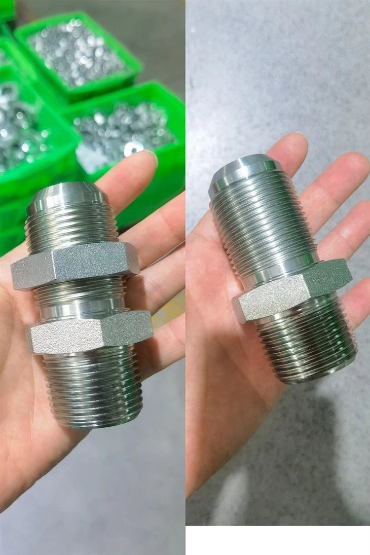 Male NPTF-Male JIC Bulkhead Straight